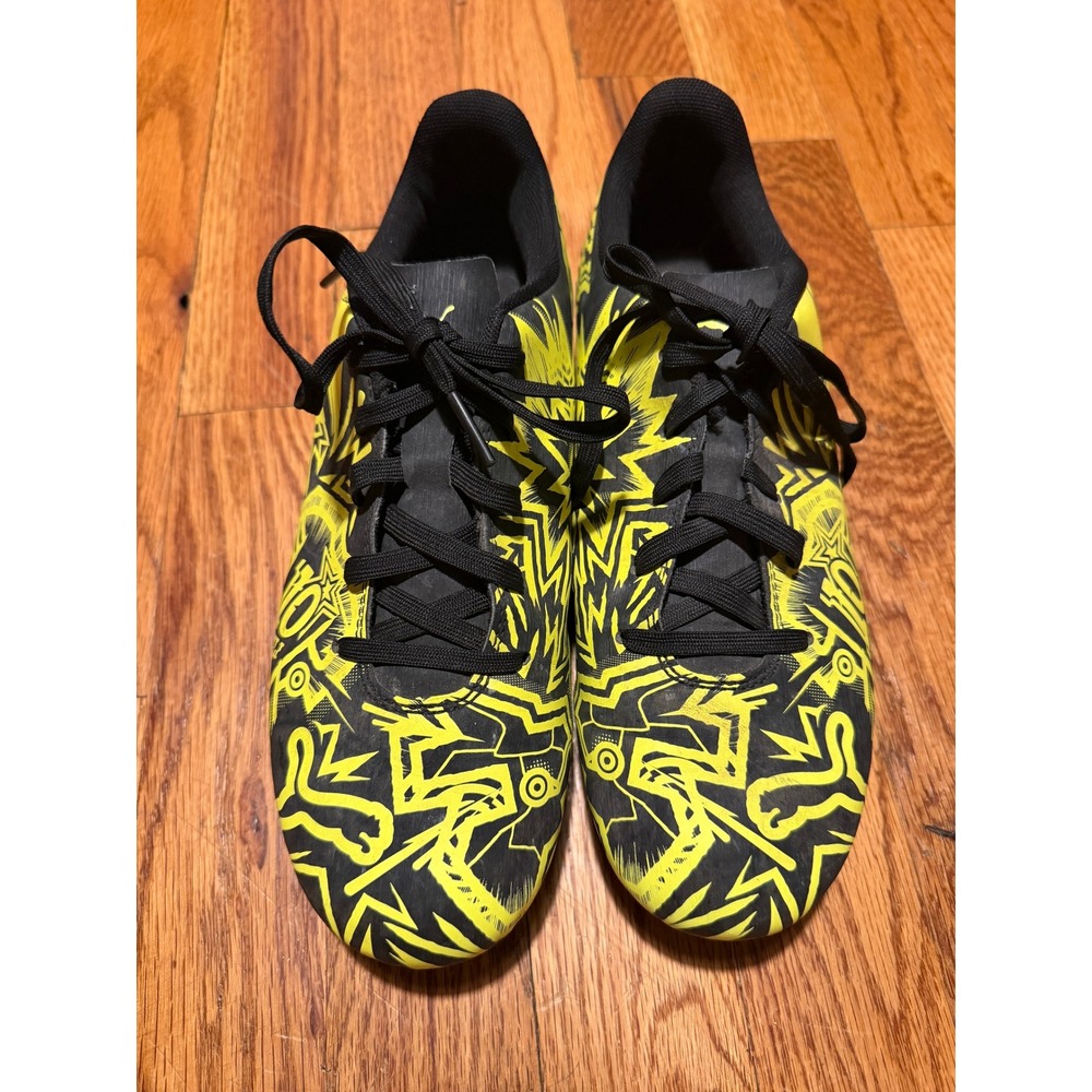 Puma Future 7 Play FG/AG Soccer Cleats Black Yellow Pulisic Kids 5.5Y